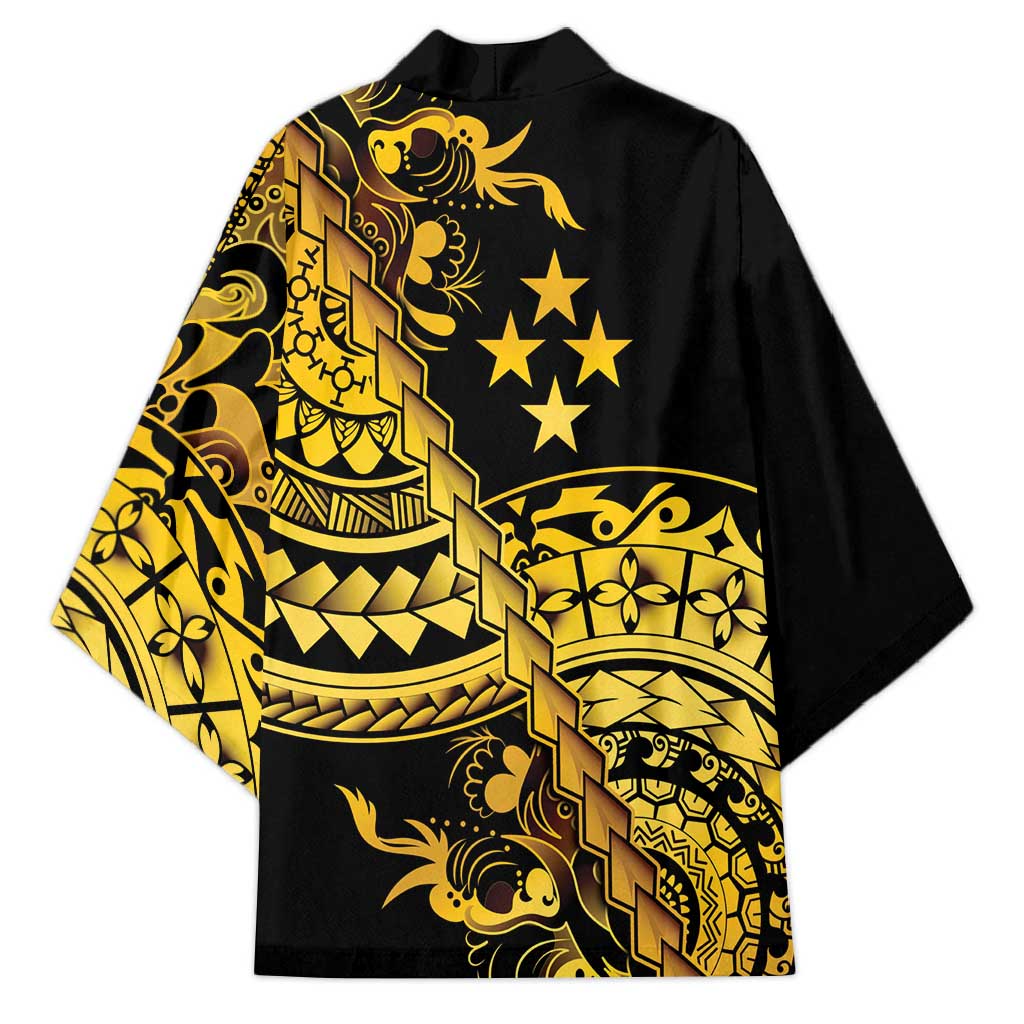 Kosrae Liberation Day Kimono Polynesian Floral Tattoo - Polynesian Pride