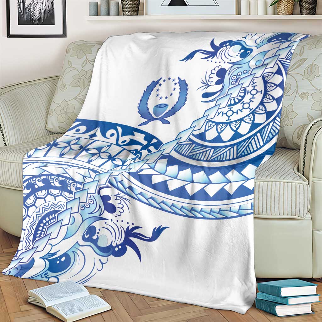 Pohnpei Liberation Day Blanket Polynesian Floral Tattoo - Polynesian Pride