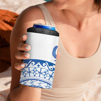 Pohnpei Liberation Day 4 in 1 Can Cooler Tumbler Polynesian Floral Tattoo - Polynesian Pride