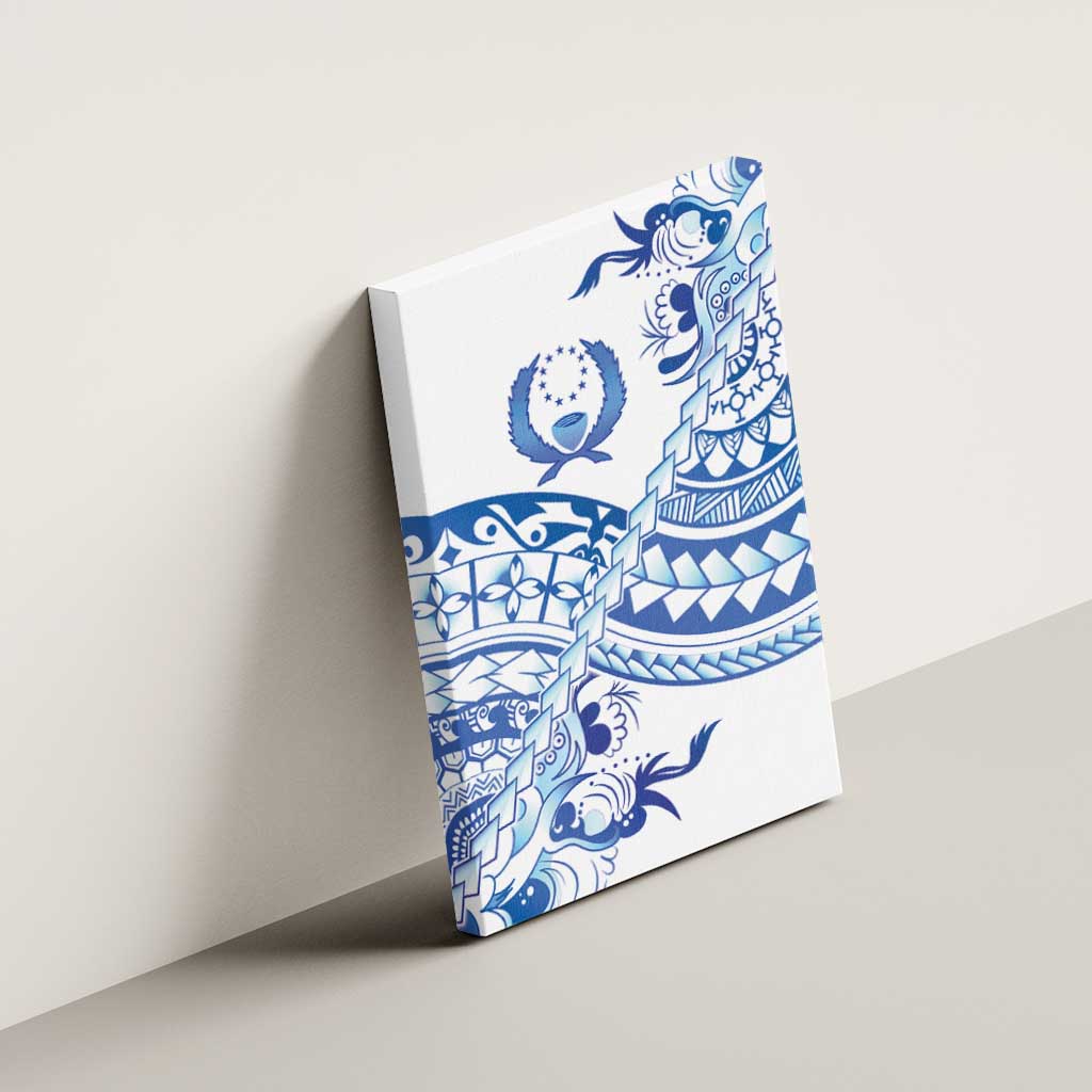 Pohnpei Liberation Day Canvas Wall Art Polynesian Floral Tattoo - Polynesian Pride