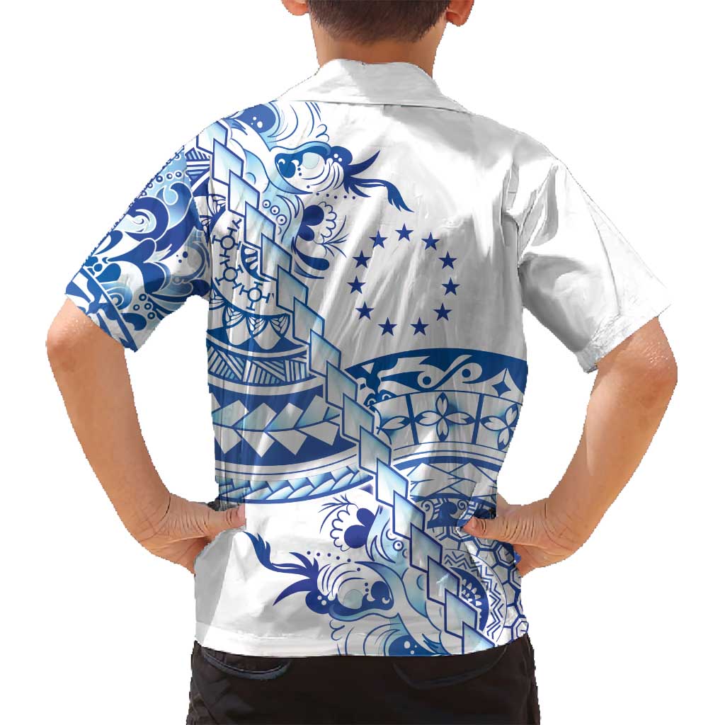 Pohnpei Liberation Day Family Matching Long Sleeve Bodycon Dress and Hawaiian Shirt Polynesian Floral Tattoo LT05 - Polynesian Pride