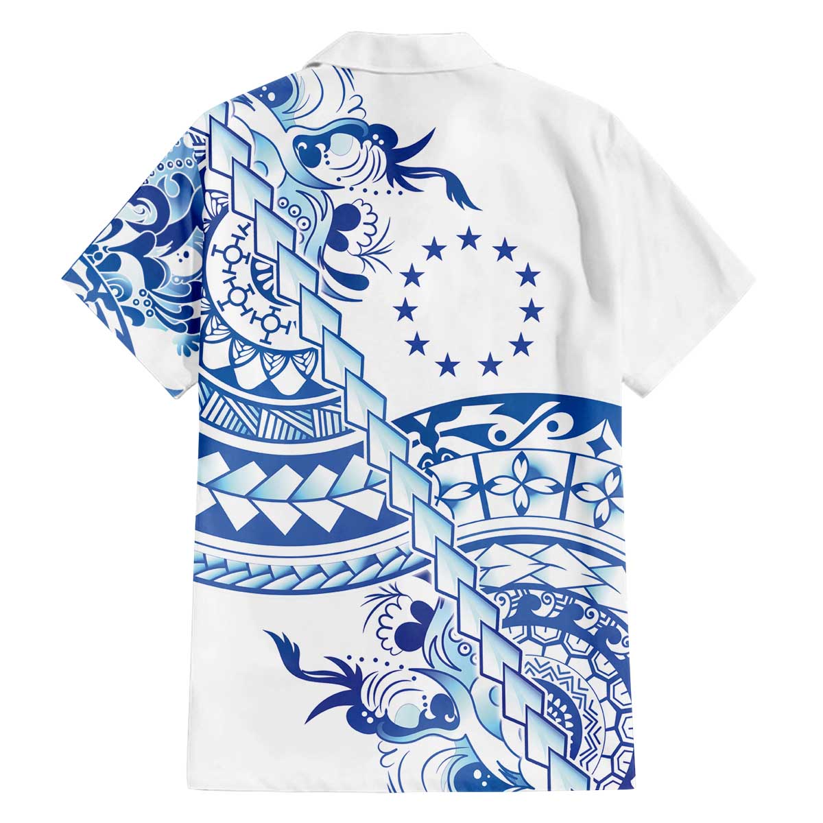 Pohnpei Liberation Day Family Matching Off The Shoulder Long Sleeve Dress and Hawaiian Shirt Polynesian Floral Tattoo LT05 - Polynesian Pride