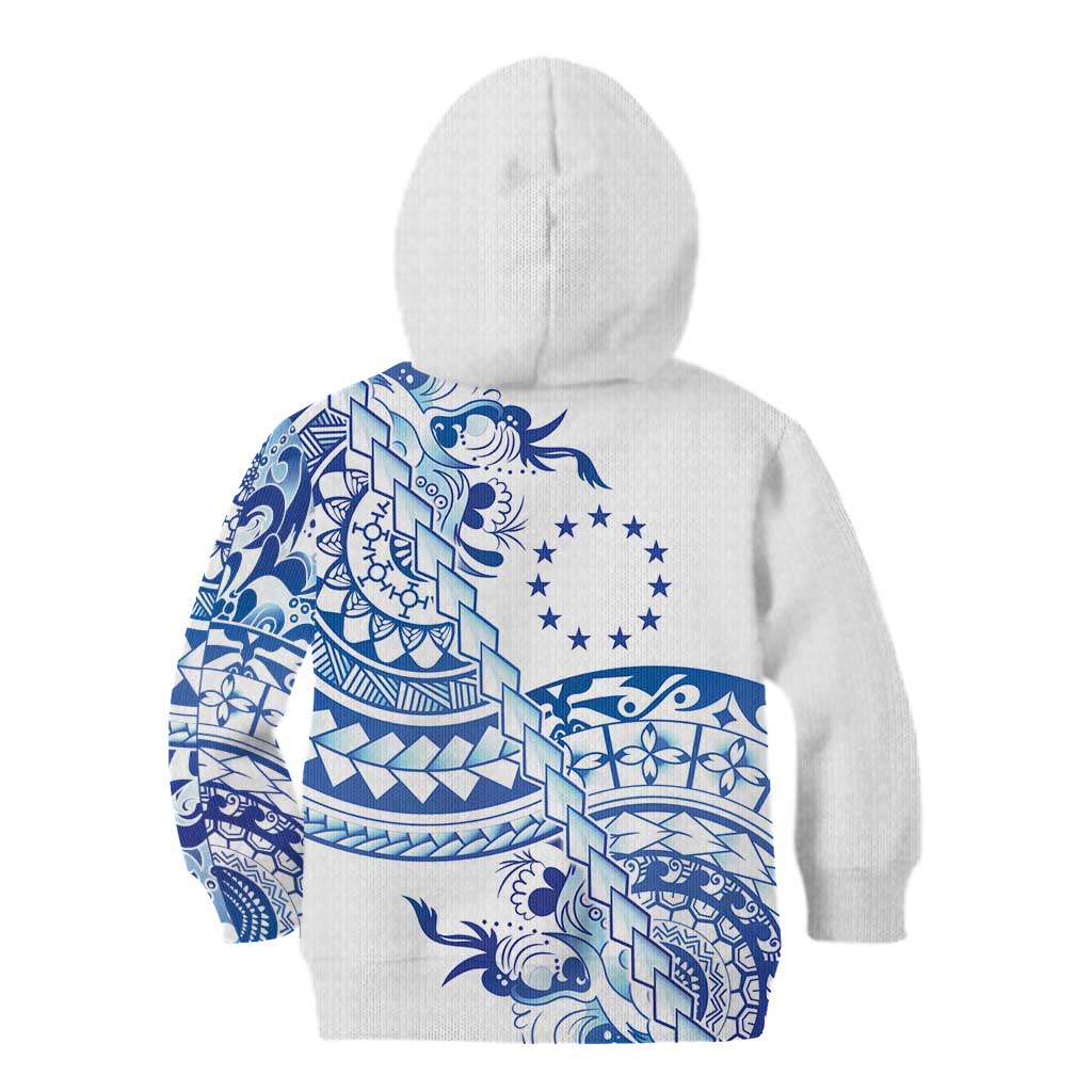Pohnpei Liberation Day Kid Hoodie Polynesian Floral Tattoo - Polynesian Pride