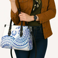 Pohnpei Liberation Day Leather Bag Polynesian Floral Tattoo - Polynesian Pride