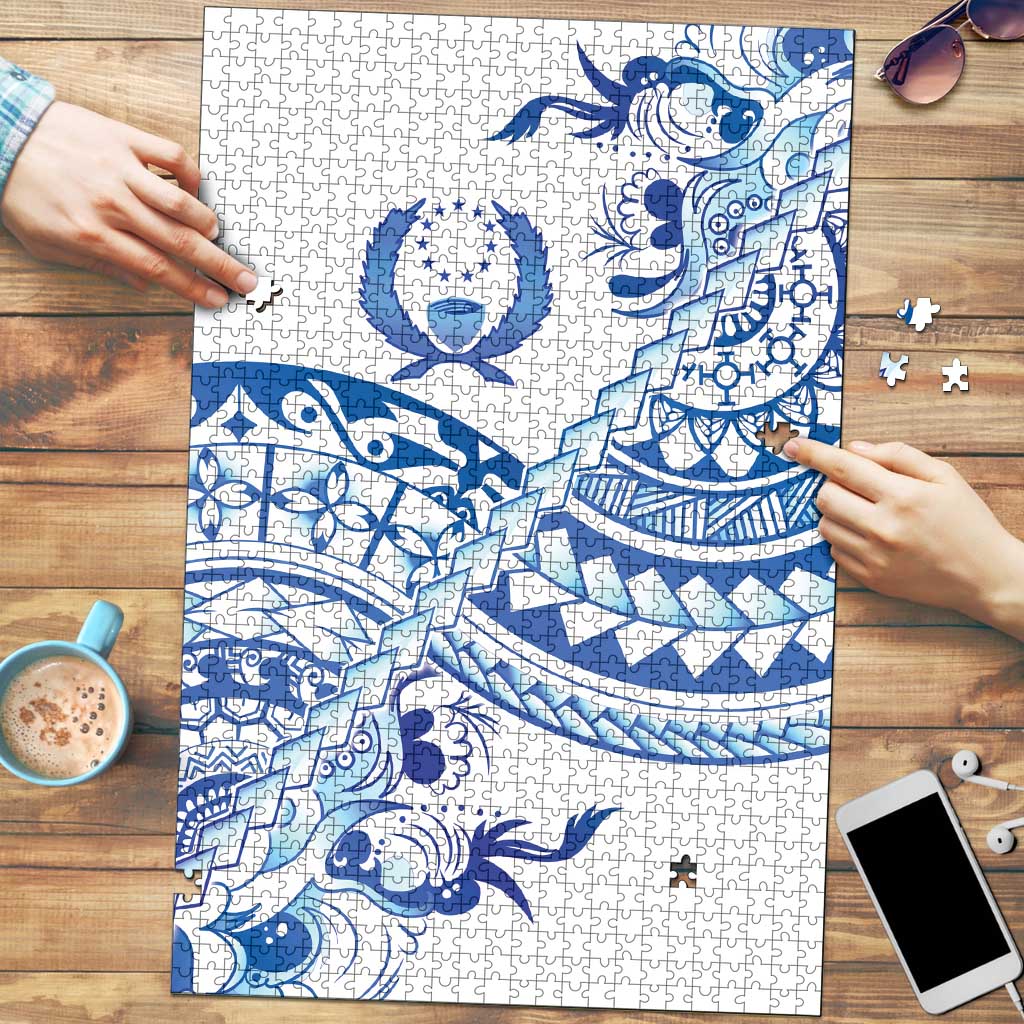 Pohnpei Liberation Day Puzzle Polynesian Floral Tattoo - Polynesian Pride