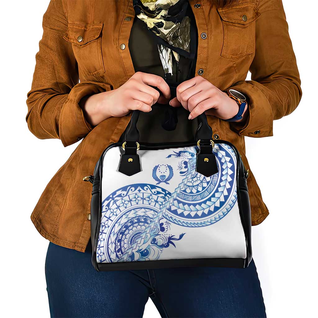 Pohnpei Liberation Day Shoulder Handbag Polynesian Floral Tattoo - Polynesian Pride