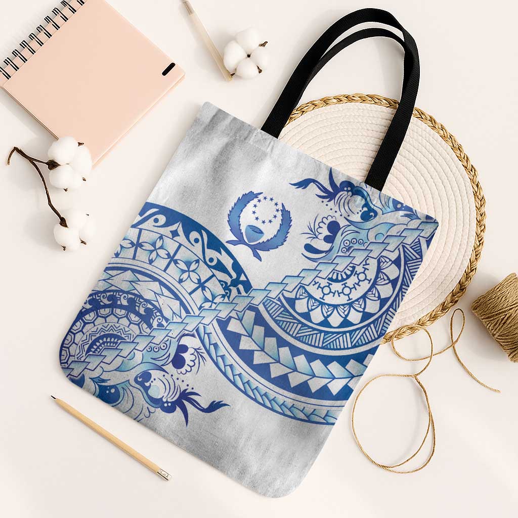 Pohnpei Liberation Day Tote Bag Polynesian Floral Tattoo - Polynesian Pride