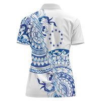Pohnpei Liberation Day Women Polo Shirt Polynesian Floral Tattoo - Polynesian Pride