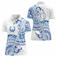 Pohnpei Liberation Day Women Polo Shirt Polynesian Floral Tattoo - Polynesian Pride