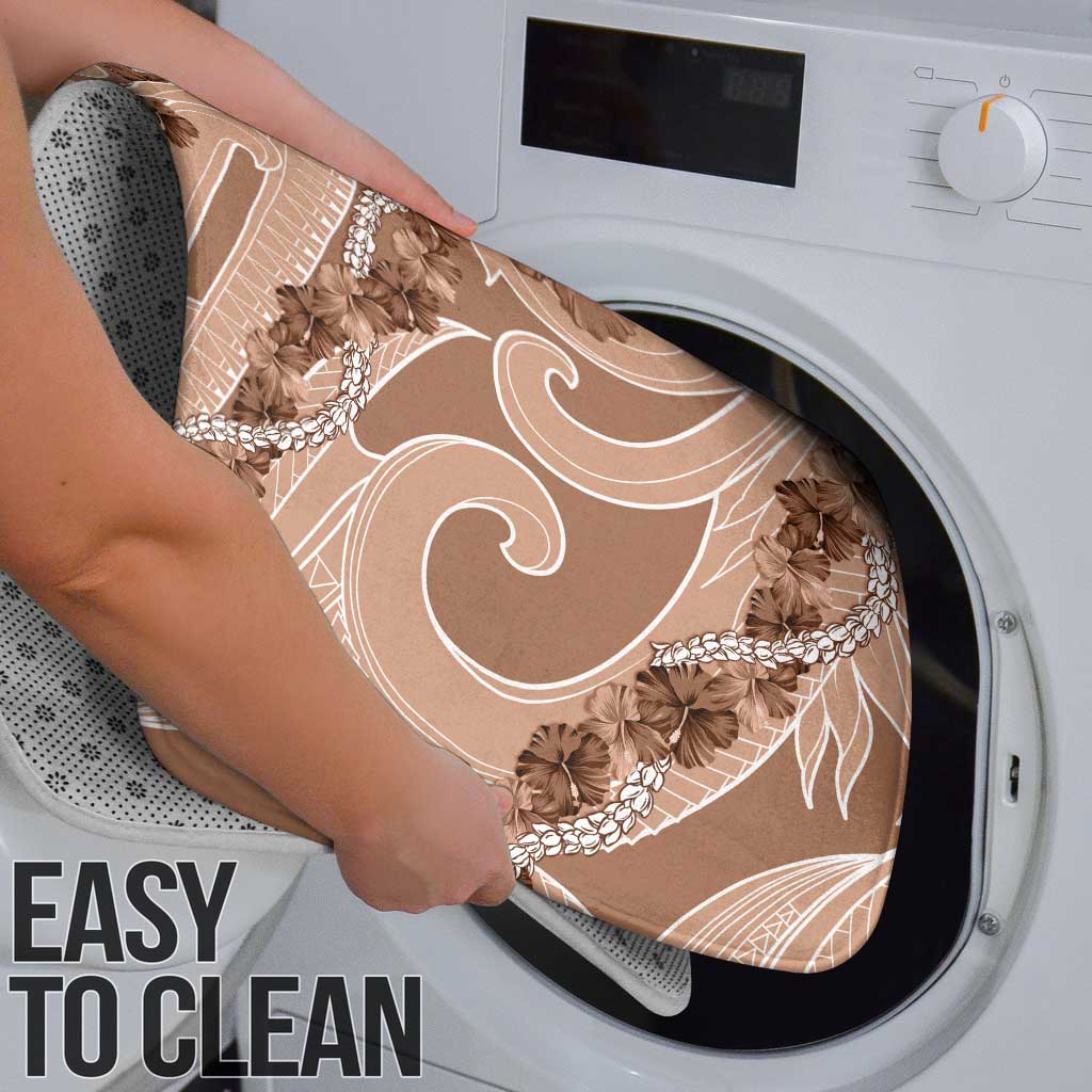 Hawaii Brown Hibiscus Pikake Lei Bathroom Set - Polynesian Pride