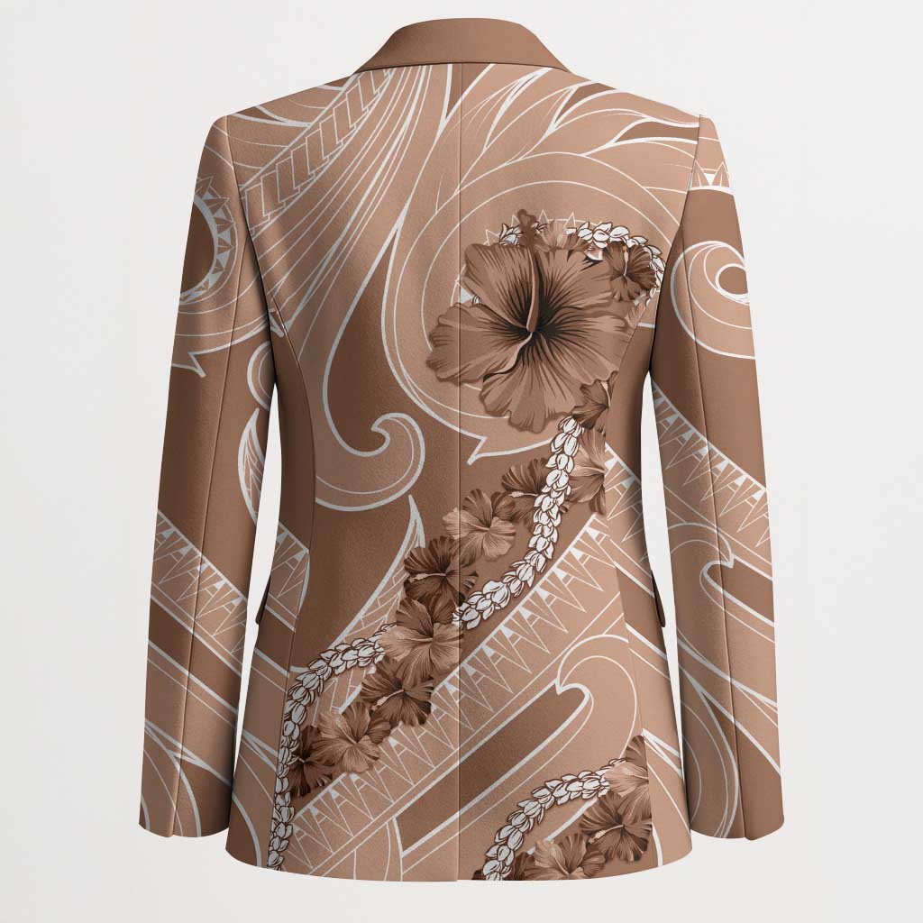 Hawaii Brown Hibiscus Pikake Lei Blazer LT05 - Polynesian Pride