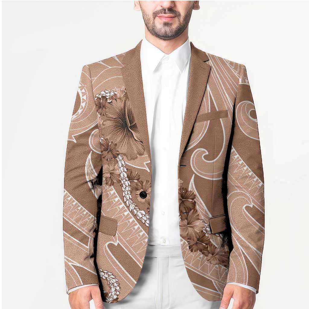 Hawaii Brown Hibiscus Pikake Lei Blazer LT05 - Polynesian Pride