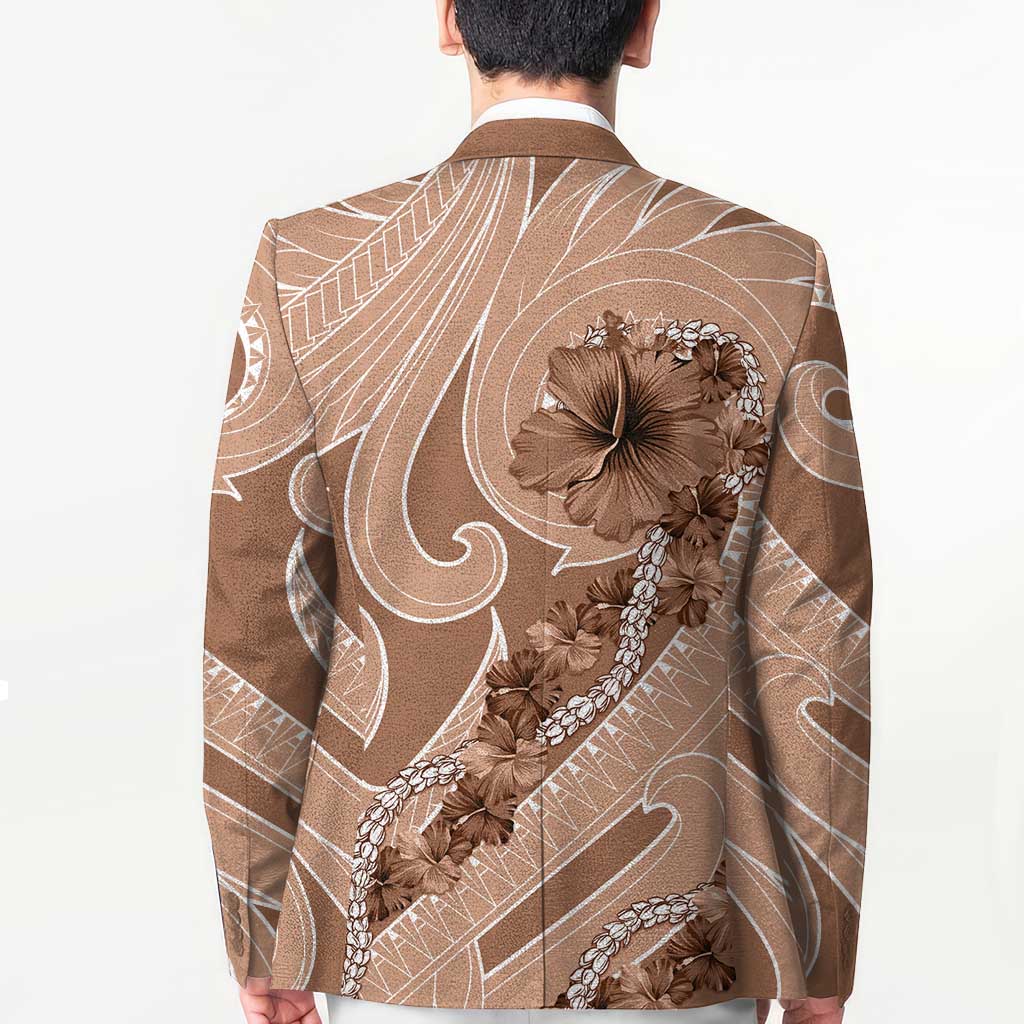 Hawaii Brown Hibiscus Pikake Lei Blazer LT05 - Polynesian Pride