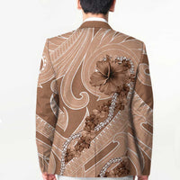 Hawaii Brown Hibiscus Pikake Lei Blazer LT05 - Polynesian Pride