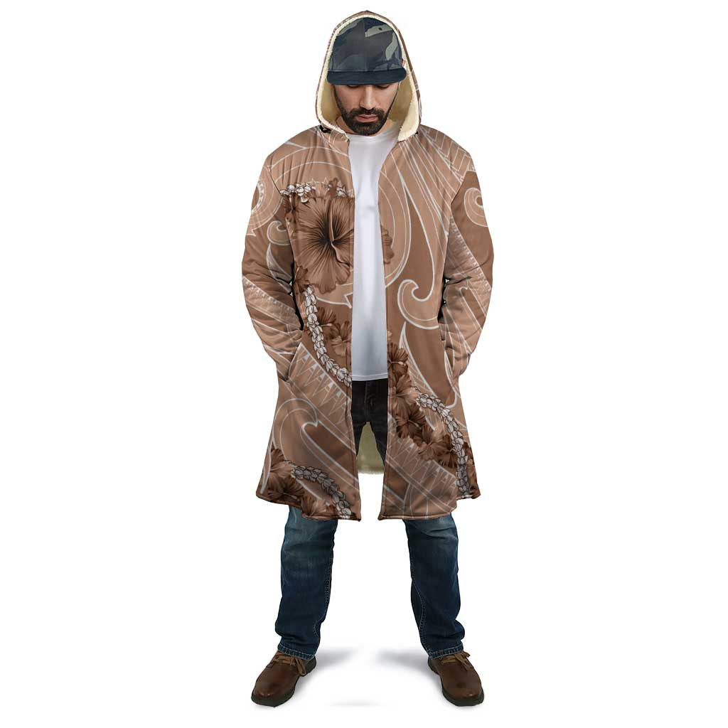 Hawaii Brown Hibiscus Pikake Lei Cloak - Polynesian Pride