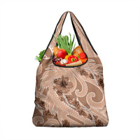 Hawaii Brown Hibiscus Pikake Lei Grocery Bag LT05 1-pack One Size Brown - Polynesian Pride