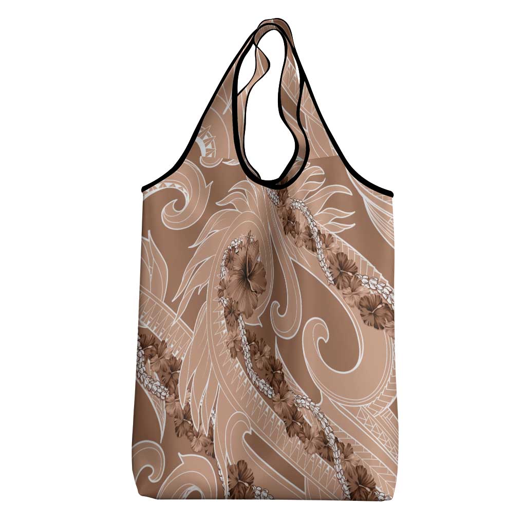 Hawaii Brown Hibiscus Pikake Lei Grocery Bag LT05 - Polynesian Pride