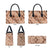 Hawaii Brown Hibiscus Pikake Lei Leather Bag - Polynesian Pride