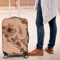 Hawaii Brown Hibiscus Pikake Lei Luggage Cover - Polynesian Pride