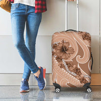 Hawaii Brown Hibiscus Pikake Lei Luggage Cover - Polynesian Pride