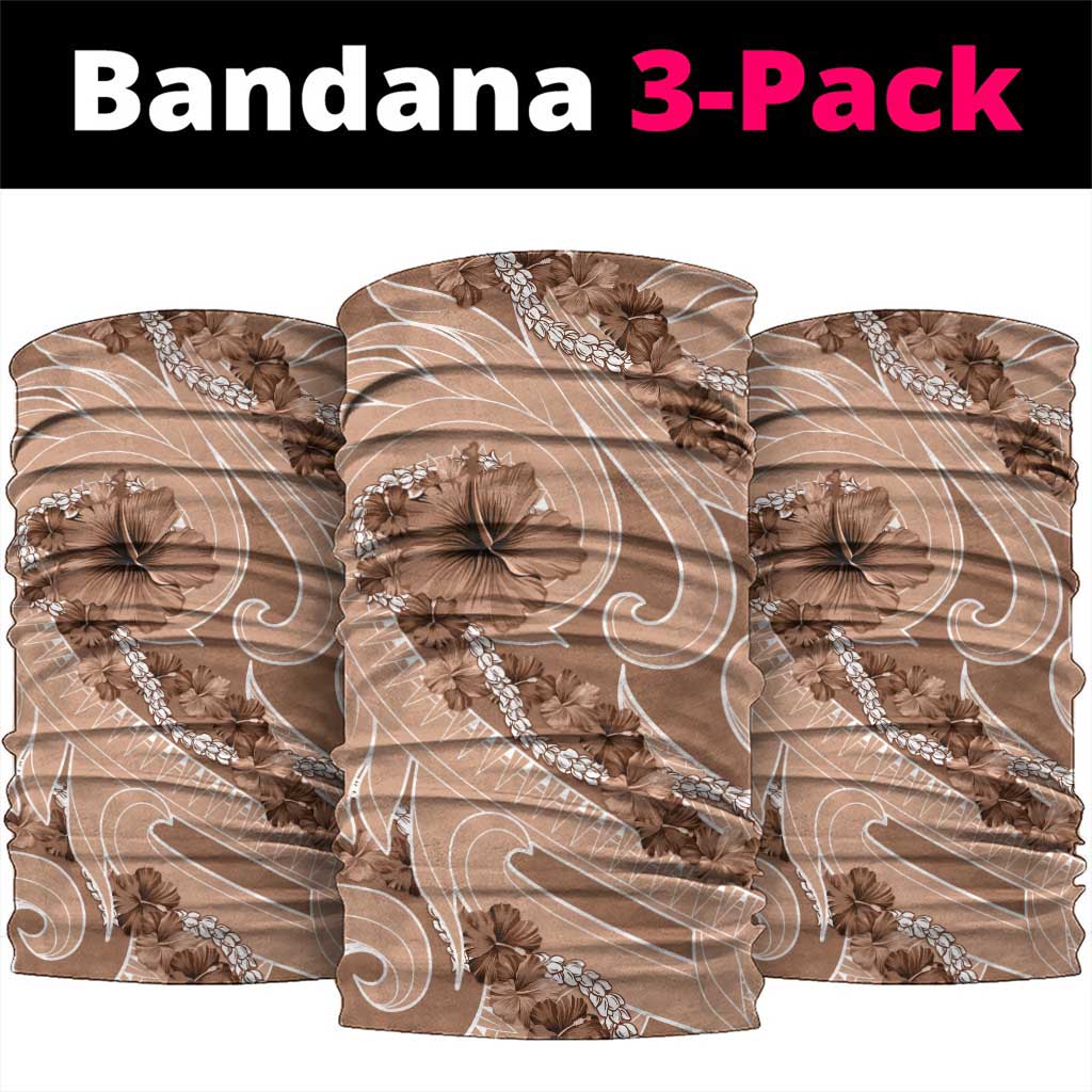 Hawaii Brown Hibiscus Pikake Lei Neck Gaiter LT05