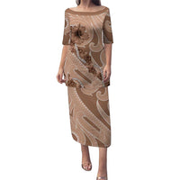 Hawaii Brown Hibiscus Pikake Lei Puletasi - Polynesian Pride