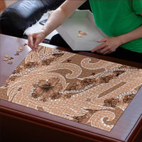 Hawaii Brown Hibiscus Pikake Lei Puzzle - Polynesian Pride