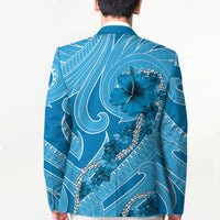 Hawaii Blue Hibiscus Pikake Lei Blazer LT05 - Polynesian Pride