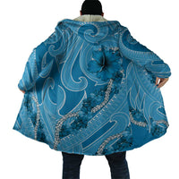 Hawaii Blue Hibiscus Pikake Lei Cloak - Polynesian Pride