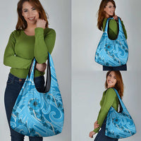Hawaii Blue Hibiscus Pikake Lei Grocery Bag LT05 - Polynesian Pride