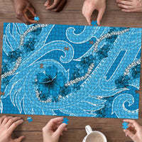Hawaii Blue Hibiscus Pikake Lei Puzzle - Polynesian Pride