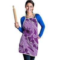 Hawaii Violet Hibiscus Pikake Lei Apron - Polynesian Pride