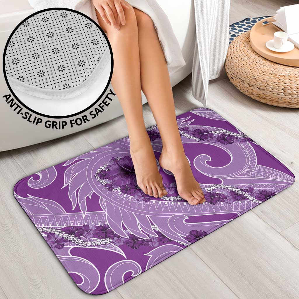 Hawaii Violet Hibiscus Pikake Lei Bathroom Set - Polynesian Pride