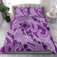 Hawaii Violet Hibiscus Pikake Lei Bedding Set - Polynesian Pride