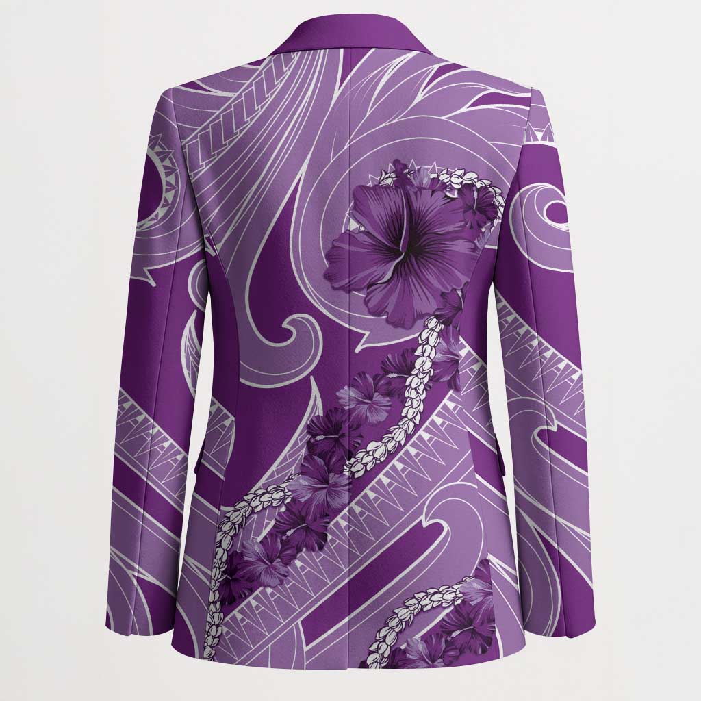 Hawaii Violet Hibiscus Pikake Lei Blazer - Polynesian Pride