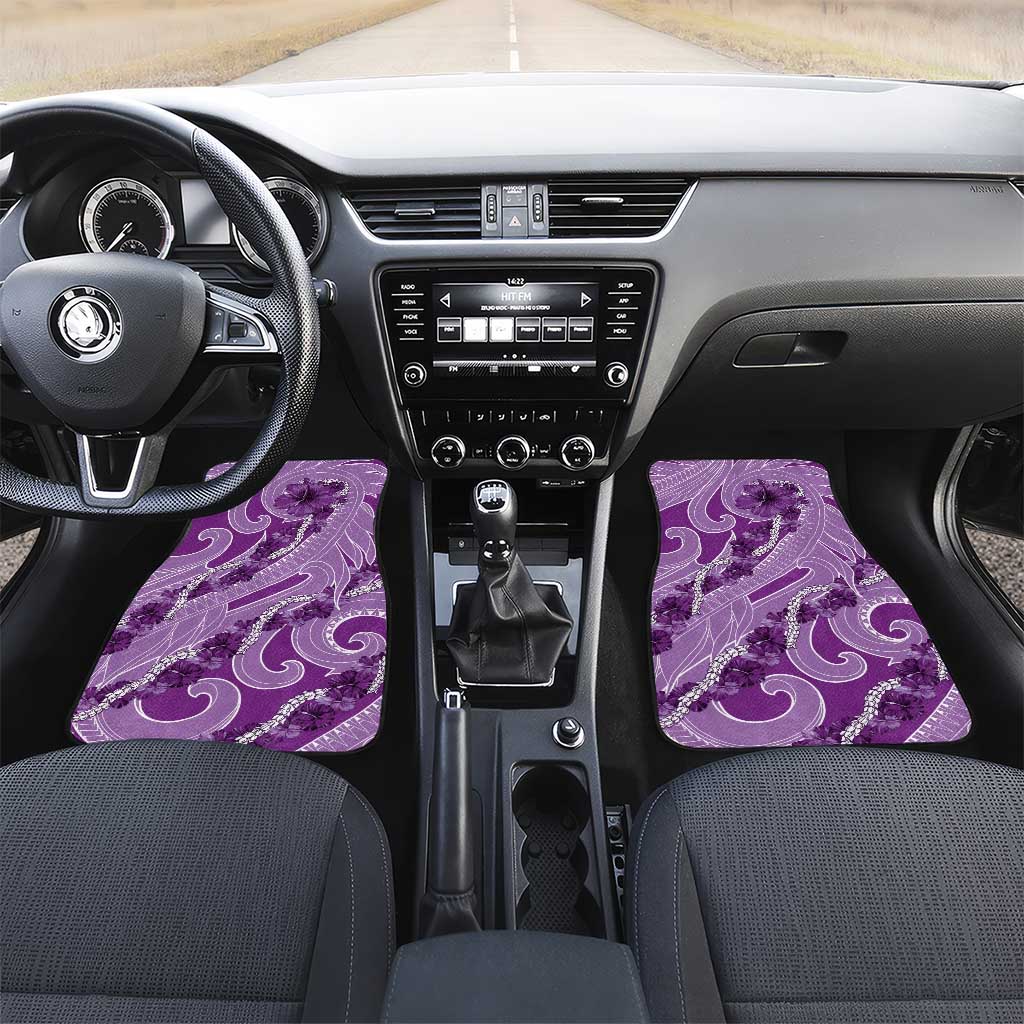 Hawaii Violet Hibiscus Pikake Lei Car Mats - Polynesian Pride