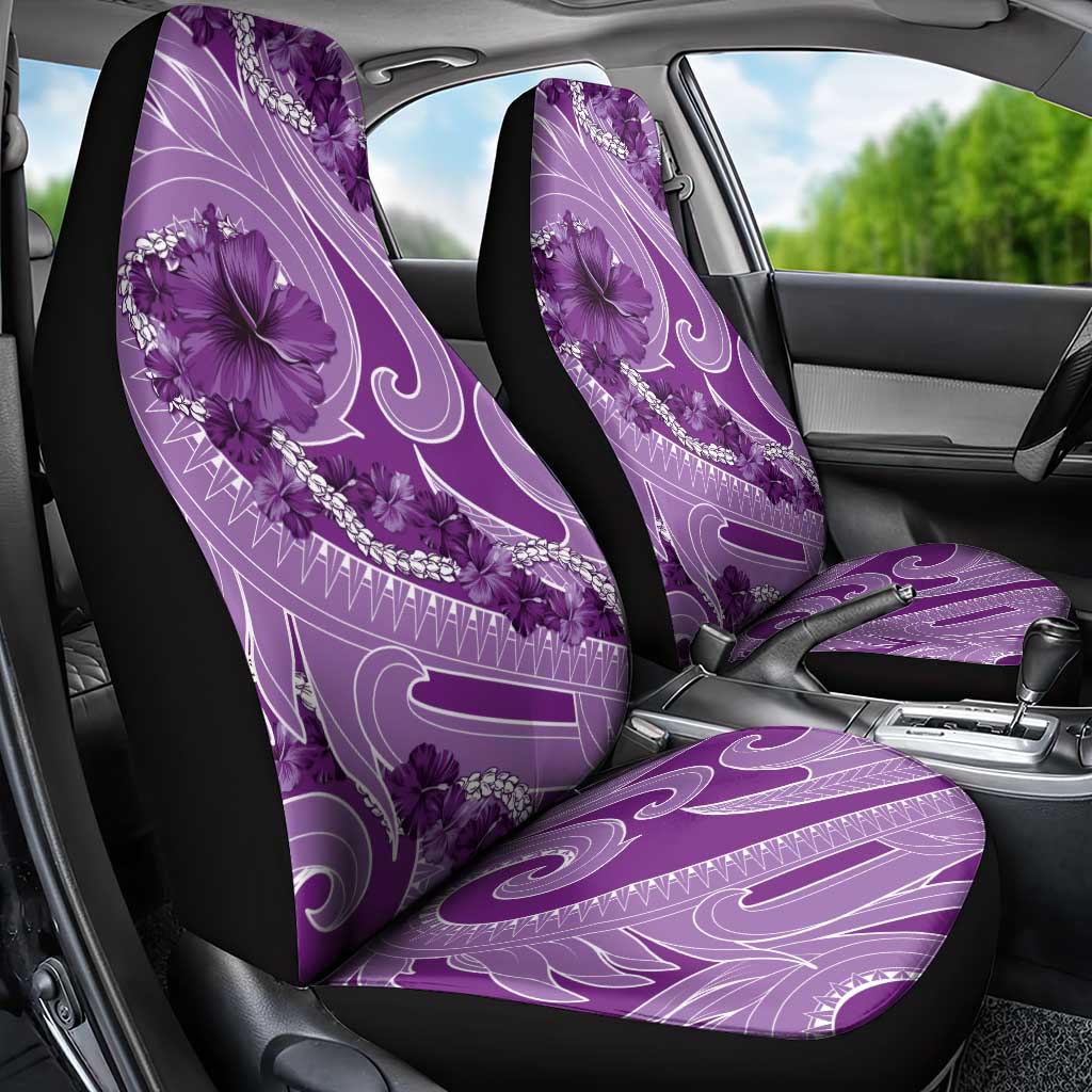 Hawaii Violet Hibiscus Pikake Lei Car Seat Cover - Polynesian Pride