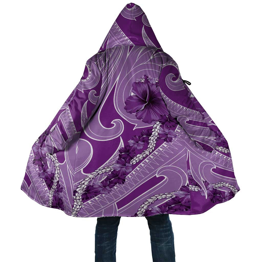 Hawaii Violet Hibiscus Pikake Lei Cloak - Polynesian Pride