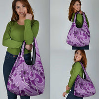 Hawaii Violet Hibiscus Pikake Lei Grocery Bag - Polynesian Pride