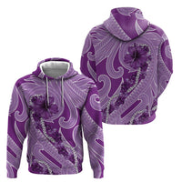 Hawaii Violet Hibiscus Pikake Lei Hoodie - Polynesian Pride