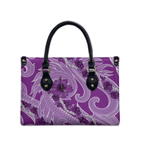 Hawaii Violet Hibiscus Pikake Lei Leather Bag - Polynesian Pride
