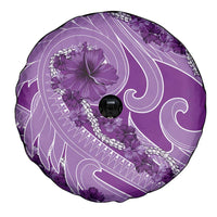 Hawaii Violet Hibiscus Pikake Lei Spare Tire Cover - Polynesian Pride