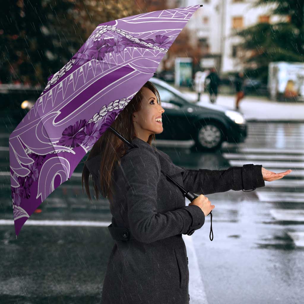 Hawaii Violet Hibiscus Pikake Lei Umbrella - Polynesian Pride