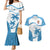 Fiji Rugby Couples Matching Mermaid Dress and Hawaiian Shirt World Cup 2023 Fijian Tapa Pattern Blue Version LT05 Blue - Polynesian Pride