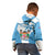 Fiji Rugby Kid Hoodie World Cup 2023 Fijian Tapa Pattern Blue Version LT05 - Polynesian Pride