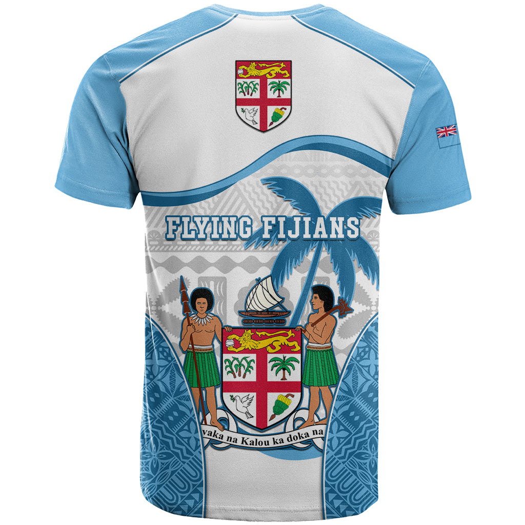 Fiji Rugby T Shirt World Cup 2023 Fijian Tapa Pattern Blue Version LT05 - Polynesian Pride