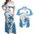 Custom Fiji Rugby Couples Matching Off Shoulder Maxi Dress and Hawaiian Shirt World Cup 2023 Fijian Tapa Pattern Blue Version LT05 Blue - Polynesian Pride