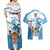 Custom Fiji Rugby Couples Matching Off Shoulder Maxi Dress and Hawaiian Shirt World Cup 2023 Fijian Tapa Pattern Blue Version LT05 - Polynesian Pride