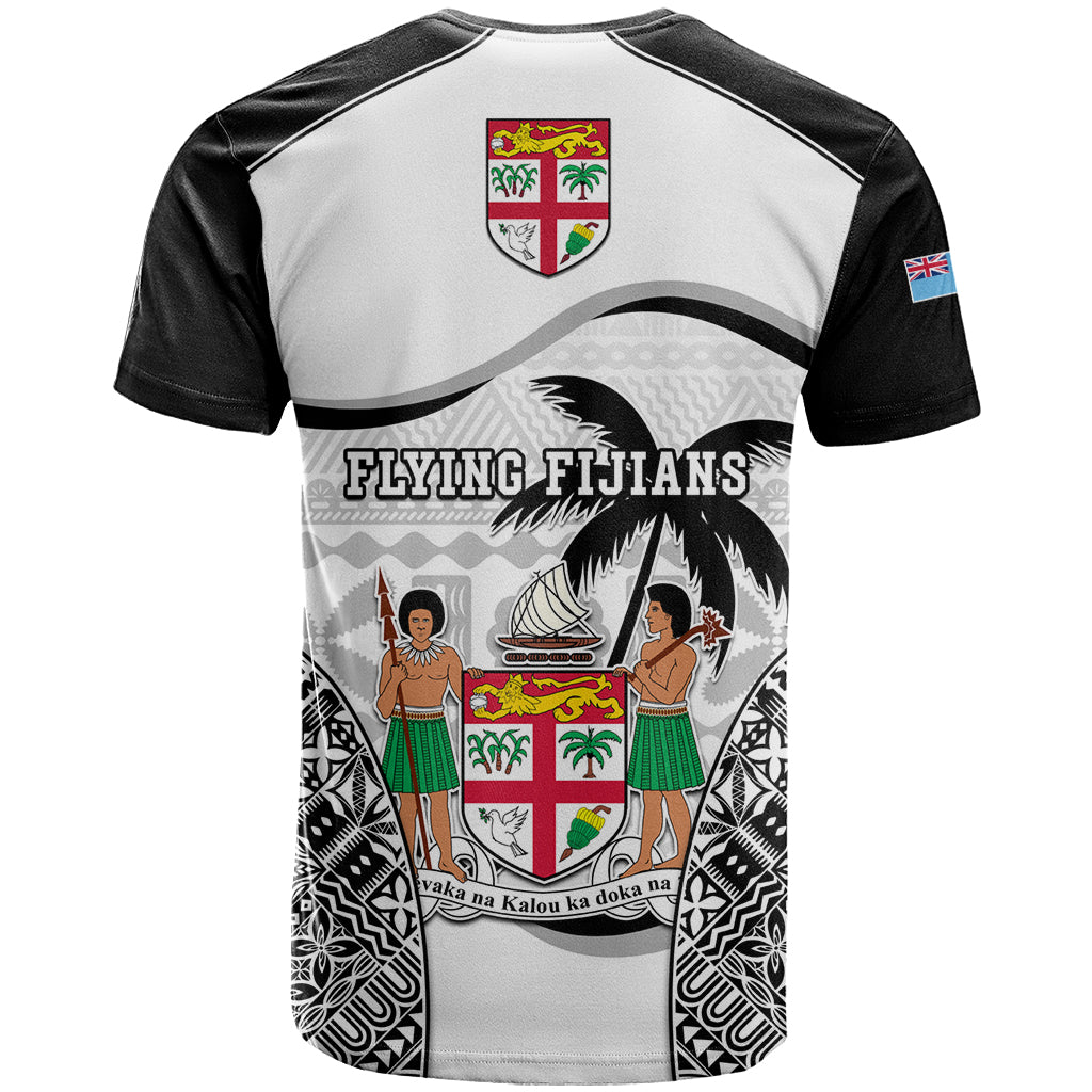Fiji Rugby T Shirt World Cup 2023 Fijian Tapa Pattern Black Version LT05 - Polynesian Pride