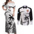 Custom Fiji Rugby Couples Matching Off Shoulder Maxi Dress and Long Sleeve Button Shirts World Cup 2023 Fijian Tapa Pattern Black Version LT05 Black - Polynesian Pride